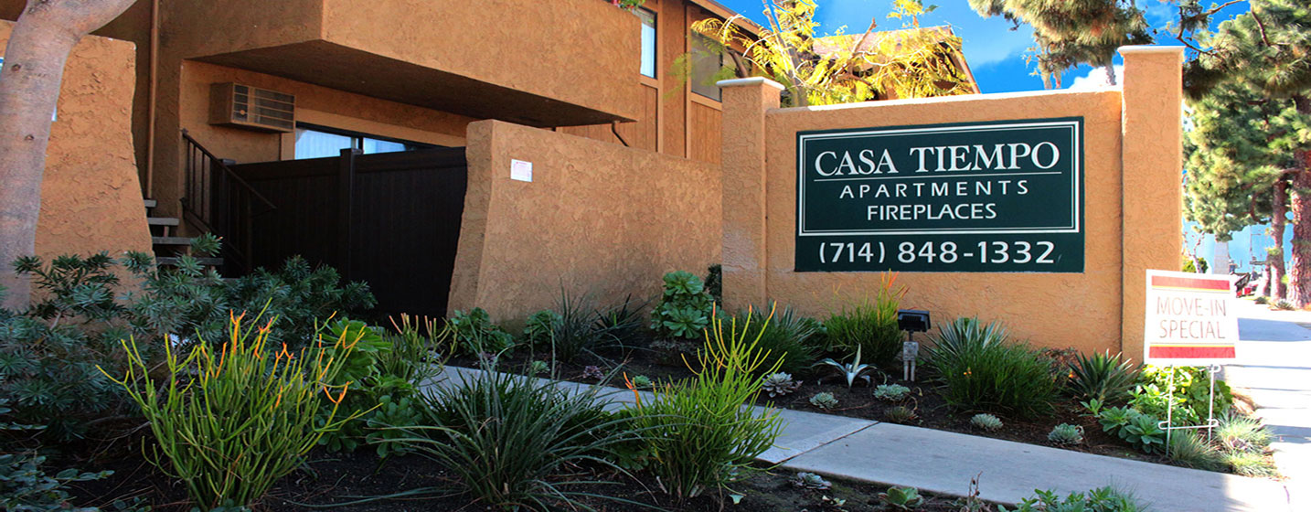 This image shows the entrance of one of the Casa Tiempo apartment units