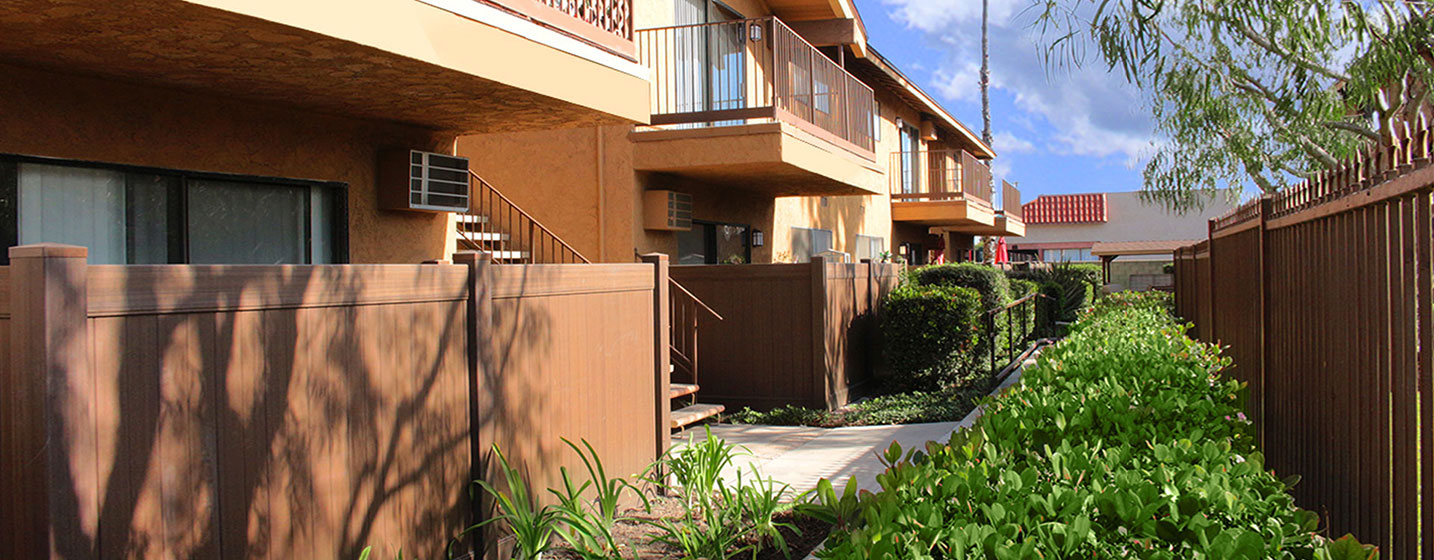 This image shows the exterior of one of the Casa Tiempo apartment units